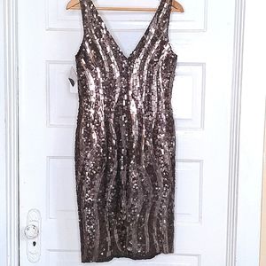 🌟NEW🌟 AIDAN MATTOX Cocktail, Sequin, NYE Dress, Size 6.